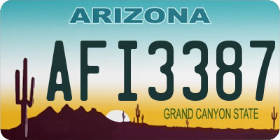 AZ license plate AFI3387