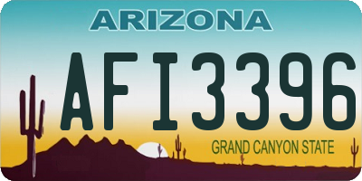 AZ license plate AFI3396