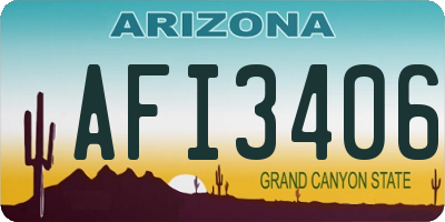 AZ license plate AFI3406
