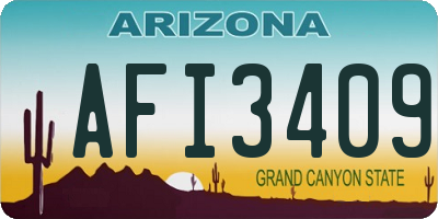 AZ license plate AFI3409