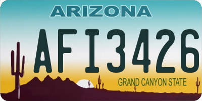AZ license plate AFI3426