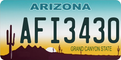 AZ license plate AFI3430