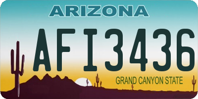 AZ license plate AFI3436