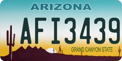 AZ license plate AFI3439