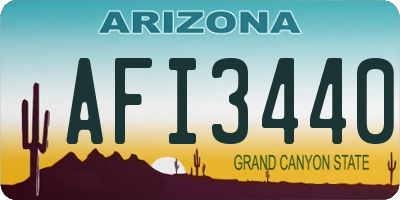 AZ license plate AFI3440