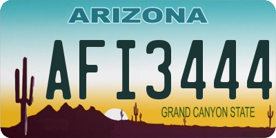 AZ license plate AFI3444
