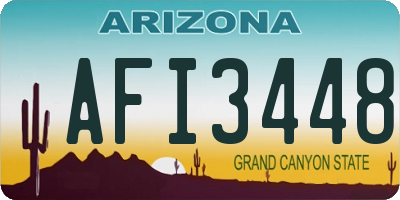 AZ license plate AFI3448