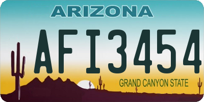 AZ license plate AFI3454