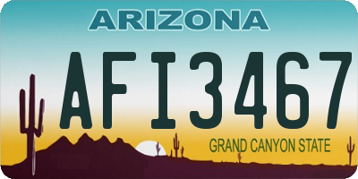 AZ license plate AFI3467