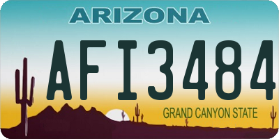 AZ license plate AFI3484