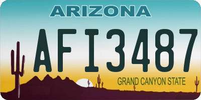 AZ license plate AFI3487