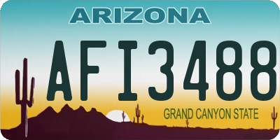 AZ license plate AFI3488