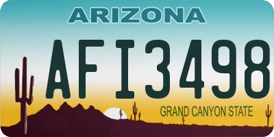 AZ license plate AFI3498