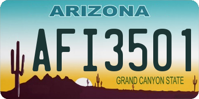 AZ license plate AFI3501