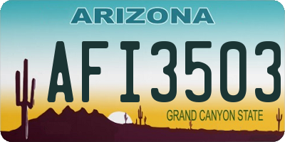 AZ license plate AFI3503