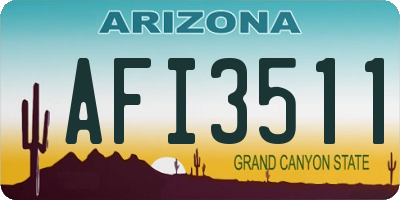 AZ license plate AFI3511