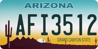 AZ license plate AFI3512