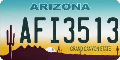 AZ license plate AFI3513