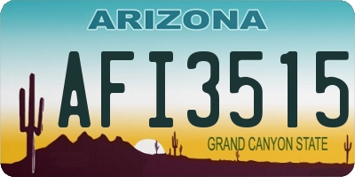 AZ license plate AFI3515