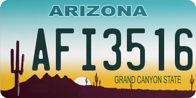 AZ license plate AFI3516