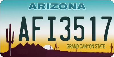 AZ license plate AFI3517
