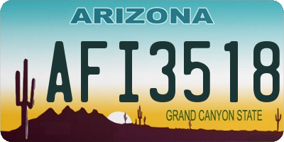 AZ license plate AFI3518