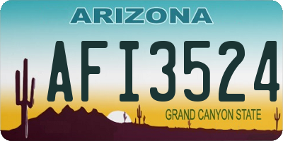 AZ license plate AFI3524
