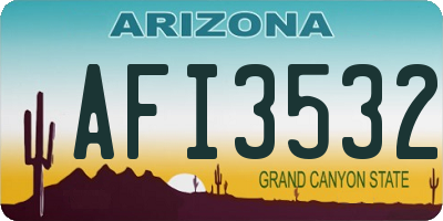 AZ license plate AFI3532