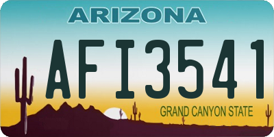 AZ license plate AFI3541