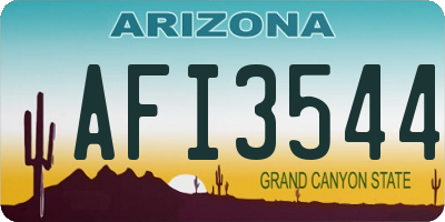 AZ license plate AFI3544