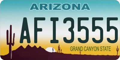 AZ license plate AFI3555