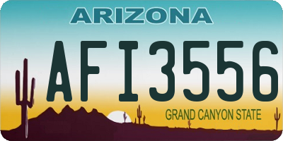 AZ license plate AFI3556