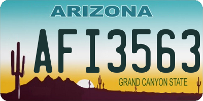 AZ license plate AFI3563