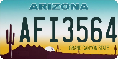 AZ license plate AFI3564