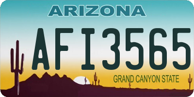 AZ license plate AFI3565