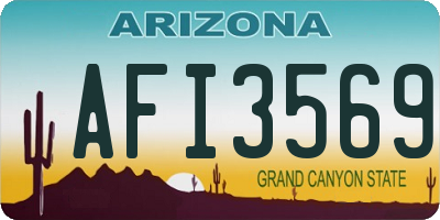 AZ license plate AFI3569