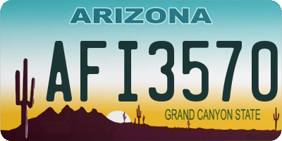 AZ license plate AFI3570