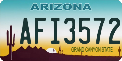 AZ license plate AFI3572