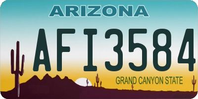 AZ license plate AFI3584