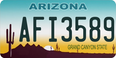 AZ license plate AFI3589
