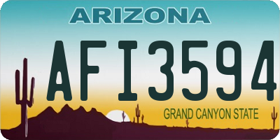 AZ license plate AFI3594