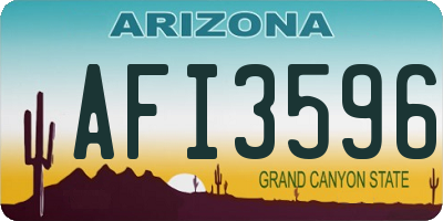 AZ license plate AFI3596