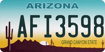 AZ license plate AFI3598