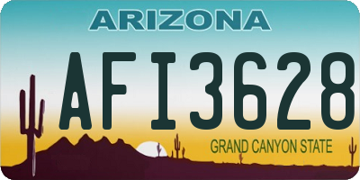 AZ license plate AFI3628