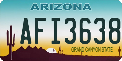 AZ license plate AFI3638