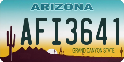 AZ license plate AFI3641