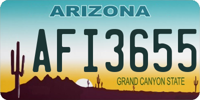 AZ license plate AFI3655