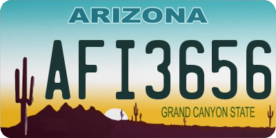 AZ license plate AFI3656