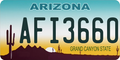 AZ license plate AFI3660