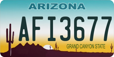 AZ license plate AFI3677